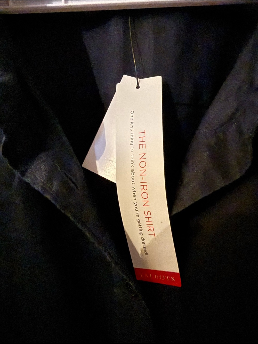 Talbots women’s non iron  Dark Navy Button-Down Shirt - Picture 4 of 4